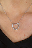 Jessica Signature Heart Pendant Necklace- Silver - Jess Lea Boutique
