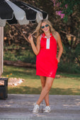 Everyday Zipper Dress, Solid Red - Jess Lea Boutique