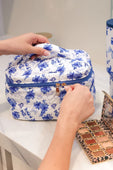 Jetsetter Quilted Bag- Blue Blossom - Jess Lea Boutique
