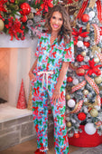 Jingle Bows Ruffle Pajama Set - Jess Lea Boutique