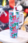 Jingle Bows Sleek Tumbler - Jess Lea Boutique