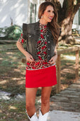 Jordan Ruffle Denim Vest- Black Denim - Jess Lea Boutique
