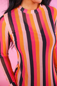 Kate Mesh Top- Boo Stripes - Jess Lea Boutique