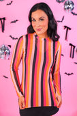 Kate Mesh Top- Boo Stripes - Jess Lea Boutique