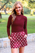 Kate Mesh Top- Burgundy - Jess Lea Boutique