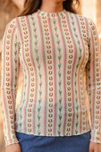 Kate Mesh Top- Western Charm - Jess Lea Boutique