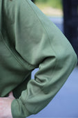 Kayla Luxe Hooded Quarter Zip Pullover- Olive - Jess Lea Boutique