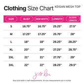 Keigan Mesh Top- Black/White Stripes - Jess Lea Boutique