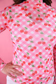 Keigan Mesh Top- Cherry Picnic - Jess Lea Boutique