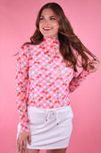 Keigan Mesh Top- Cherry Picnic - Jess Lea Boutique