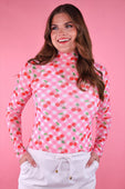 Keigan Mesh Top- Cherry Picnic - Jess Lea Boutique