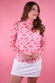 Keigan Mesh Top- Cherry Picnic - Jess Lea Boutique