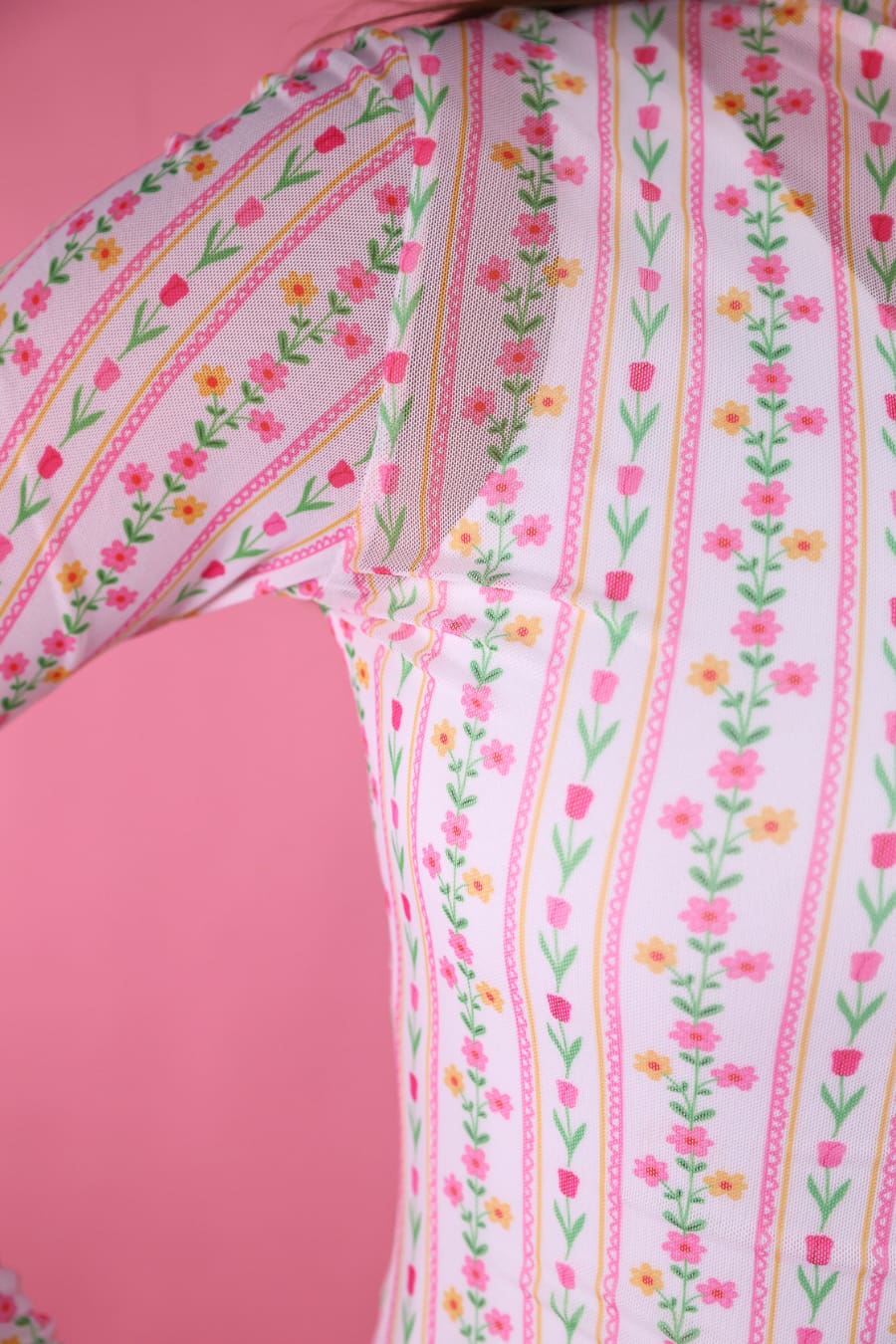 Keigan Mesh Top- Cottage Bloom Floral - Jess Lea Boutique
