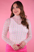 Keigan Mesh Top- Cottage Bloom Floral - Jess Lea Boutique