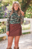 PREORDER- Keigan Mesh Top- Green Camo - Jess Lea Boutique