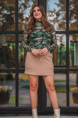 PREORDER- Keigan Mesh Top- Green Camo - Jess Lea Boutique