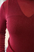 PREORDER-  Keigan Mesh Top- Maroon Glitter - Jess Lea Boutique