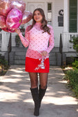 Keigan Mesh Top- Pink Heartlines - Jess Lea Boutique
