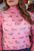 Keigan Mesh Top- Pink Pawliday - Jess Lea Boutique