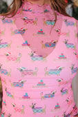 Keigan Mesh Top- Pink Pawliday - Jess Lea Boutique