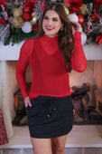 PREORDER- Keigan Mesh Top- Red - Jess Lea Boutique
