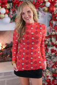 PREORDER- Keigan Mesh Top- Santa's Signature Bow - Jess Lea Boutique