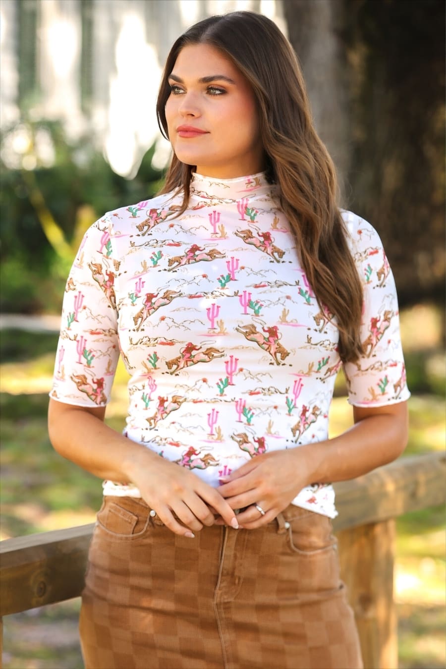 Kora Short Sleeve Mesh Top- Desert Darling - Jess Lea Boutique
