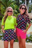 Kora Short Sleeve Mesh Top- Neon Lime - Jess Lea Boutique