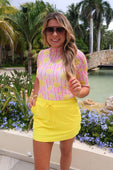 Kora Short Sleeve Mesh Top- Pink Lemonade - Jess Lea Boutique