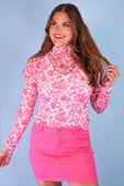 Kylie Lace Top- Pink Romance - Jess Lea Boutique