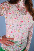 Kylie Lace Top- Spring Happy Blooms - Jess Lea Boutique