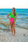 PREORDER-Laying Poolside Color Block Swimsuit