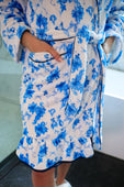 Legacy Lounge Robe- Blue Blossom - Jess Lea Boutique