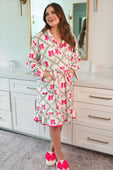Legacy Lounge Robe- Pretty Lattice Bow - Jess Lea Boutique