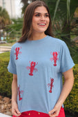 Lobster Shack Sequin Patch Top - Jess Lea Boutique