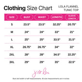 PREORDER Lola Flannel Tunic Top- Navy - Jess Lea Boutique