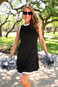 Lucy Tank Dress- Black and White - Jess Lea Boutique