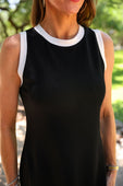 Lucy Tank Dress- Black and White - Jess Lea Boutique