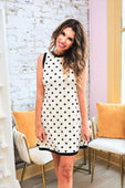 Lucy Tank Dress- Black and White Polka Dot - Jess Lea Boutique