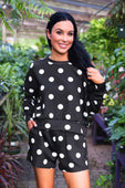 Luna Luxe Pullover Set- After Dark Polka Dot - Jess Lea Boutique