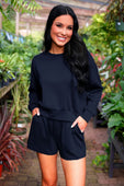 Luna Luxe Pullover Set- Navy - Jess Lea Boutique