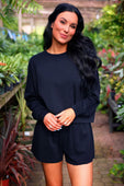 Luna Luxe Pullover Set- Navy - Jess Lea Boutique