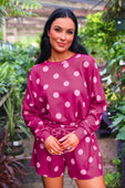 Luna Luxe Pullover Set- Pink Polka Dot - Jess Lea Boutique