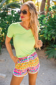 PREORDER-Made For Vacay Tropical Drawstring Everyday Shorts - Jess Lea Boutique