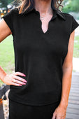 Make It Count Cap Sleeve Set- Black - Jess Lea Boutique