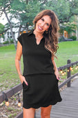 Make It Count Cap Sleeve Set- Black - Jess Lea Boutique