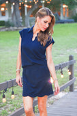Make It Count Cap Sleeve Set- Navy - Jess Lea Boutique
