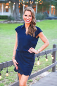 Make It Count Cap Sleeve Set- Navy - Jess Lea Boutique