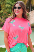Margaritaville Sequin Patch Top - Jess Lea Boutique