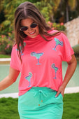 Margaritaville Sequin Patch Top - Jess Lea Boutique